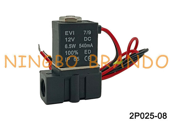 2P0250-08 2-weg magneetventiel 1/4'' Kunststof pneumatisch magneetventiel