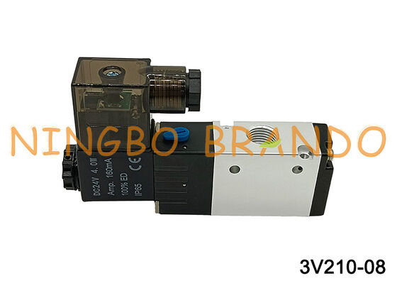 Airtac Type 3V210-08-NC 3V210-08-NO Magneetventiel 3/2 weg 3V200 Serie
