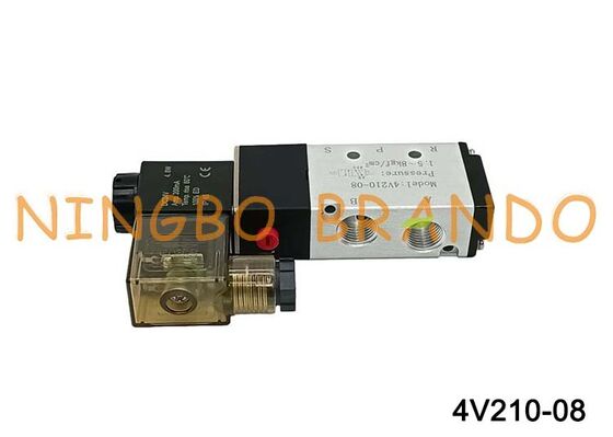 Airtac Type 4V210-08 magneetventiel 5/2-weg 4V200-serie