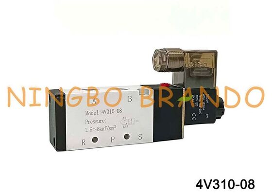 Airtac Type 4V310-08 magneetventiel 5-weg 2 positie 4V300-serie