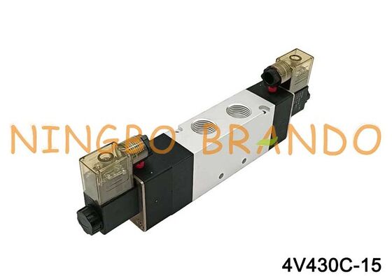 Airtac Type 4V430C-15 magneetventiel 5/3-weg 4V400-serie