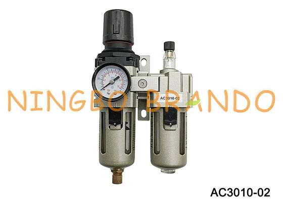 AC3010-02 1/4'' Filterregelaar Smeerapparaat FRL Pneumatische luchtbronbehandeling