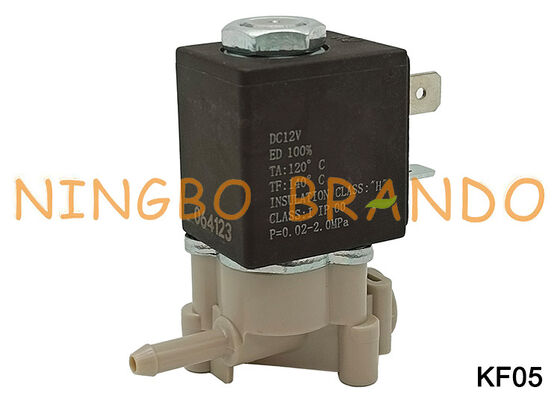 2-weg normaal gesloten nylon kunststof watermagneetventiel 1/8 '' DC12V KF05