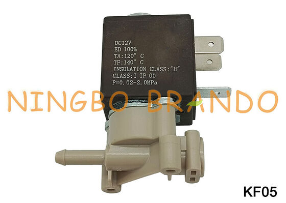 2-weg normaal gesloten nylon kunststof watermagneetventiel 1/8 '' DC12V KF05
