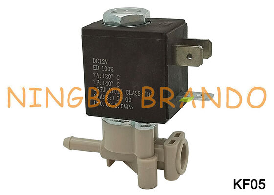 2-weg normaal gesloten nylon kunststof watermagneetventiel 1/8 '' DC12V KF05