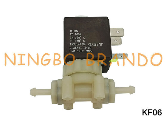2-weg NC Food Grade Safe PA66 kunststof watermagneetventiel DC12V KF06