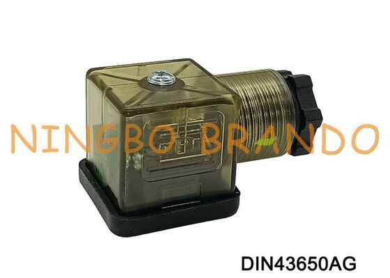 DIN43650A magneetventiel spoelconnector 18 mm MPM bruin nylon DIN 43650 type A