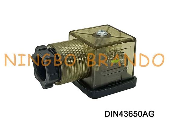 DIN43650A magneetventiel spoelconnector 18 mm MPM bruin nylon DIN 43650 type A