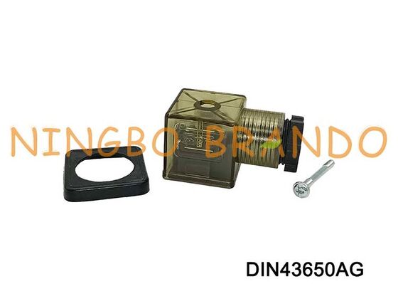 DIN43650A magneetventiel spoelconnector 18 mm MPM bruin nylon DIN 43650 type A