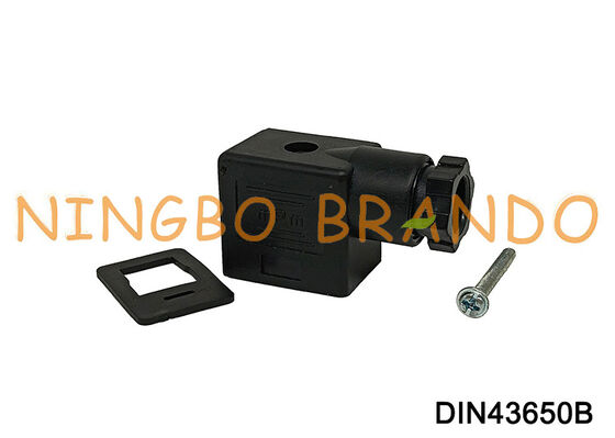 Magneetventielspoelconnector DIN43650 B MPM Zwart DIN 43650 Type B