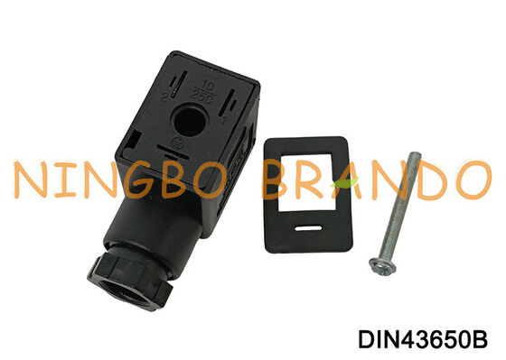 Magneetventielspoelconnector DIN43650 B MPM Zwart DIN 43650 Type B