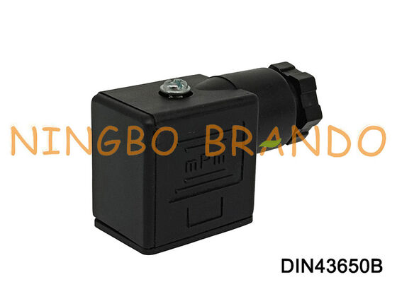 Magneetventielspoelconnector DIN43650 B MPM Zwart DIN 43650 Type B