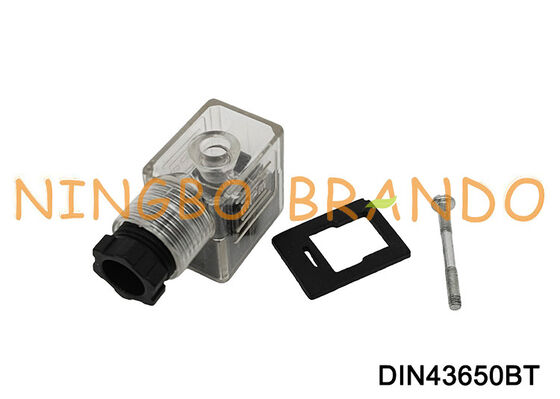 DIN43650B magneetventiel spoelconnector 11 mm transparant DIN 43650 type B