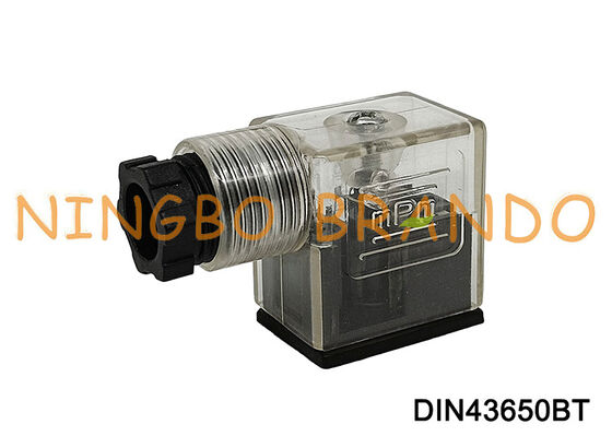 DIN43650B magneetventiel spoelconnector 11 mm transparant DIN 43650 type B