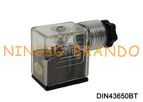 DIN43650B magneetventiel spoelconnector 11 mm transparant DIN 43650 type B