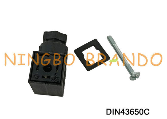Magneetventielspoelconnector DIN43650 C MPM Zwart DIN 43650 Type C