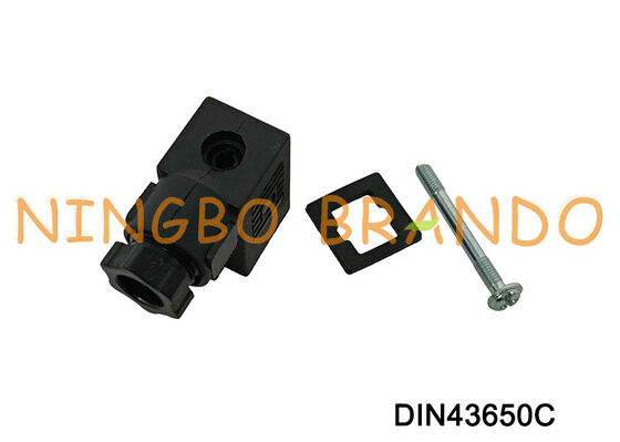 Magneetventielspoelconnector DIN43650 C MPM Zwart DIN 43650 Type C