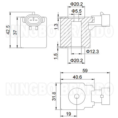 12VDC LOVATO Type 118000043 4065003 Solenoïde klep spoel voor LPG CNG reducer