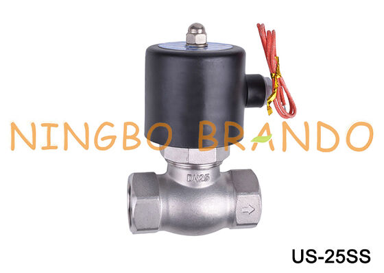 US-25 1 ''DN25 hoge temperatuur roestvrijstalen stoommagneetventiel 24V 220V