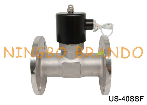 DN40 Flens RVS Magneetventiel 0,5-15 Bar 2/2 weg NC 1,5'' 24V 220V