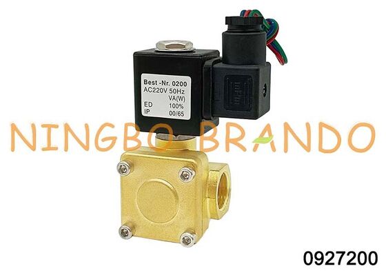 0927 Serie Solenoïdeklep 0927200 1/2'' Messing Normaal Gesloten Klep
