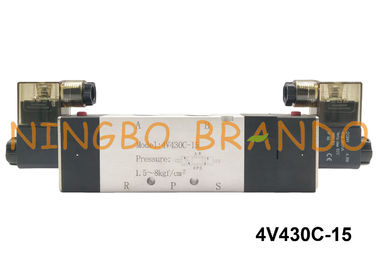 PT 1/2“ het Type van 4V430C-15 Airtac Dichte Klep van de Centrum Omgekeerde Solenoïde 5/3 Manier AC110V AC220V