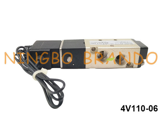 1/8“ NPT 4V110-06 Airtac Type Pneumatische Solenoïdeklep 5/2 Manier 24VDC