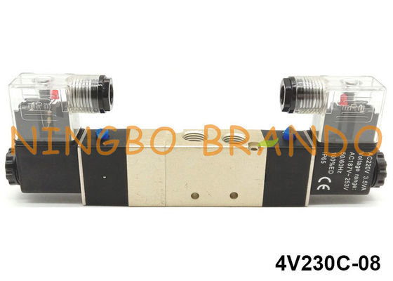 Het Type van 4V230C-08 Airtac Pneumatische Solenoïdeklep 1/4“ 5 Manier 3 Positie 24V