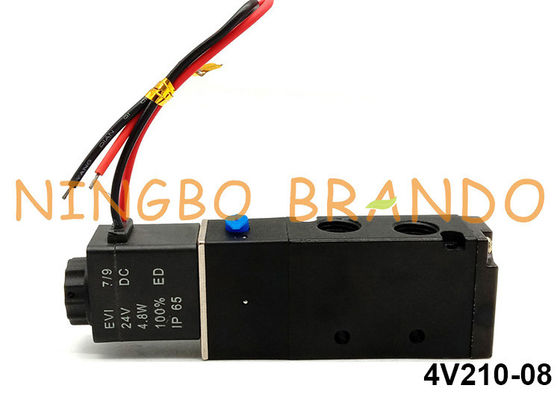 Airtactype 5/2 Klep van de Manier Pneumatische Solenoïde 1/4“ 4V210-08 12V 24V