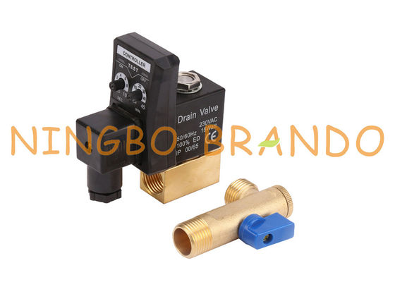 Tijdopnemer Auto het Afvoerkanaalklep 1/4“ 1/2“ 110V 220V Gecontroleerde van de Luchtcompressor