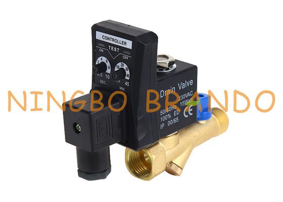 Klep van de het Afvoerkanaalsolenoïde van de luchtcompressor de Auto met Tijdopnemer 1/4“ 1/2“ 110V 220V