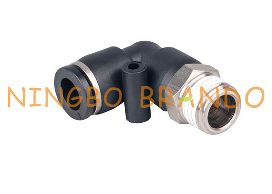 Mannelijke Elleboogduw Pneumatische Slangmontage 1/4“ snel om te verbinden 8mm