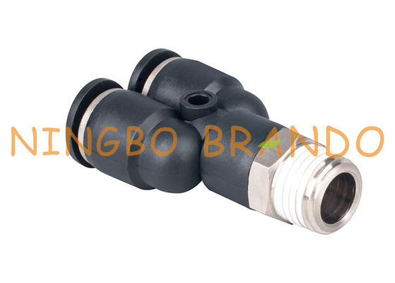 Mannelijke y-Type Duw Pneumatische Slangmontage 1/4“ snel om te verbinden 8mm