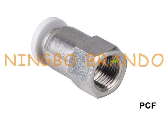 De Vrouwelijke Rechte Pneumatische Duw van PCF om Montage 1/8“ te verbinden 1/4“ 3/8“ 1/2“