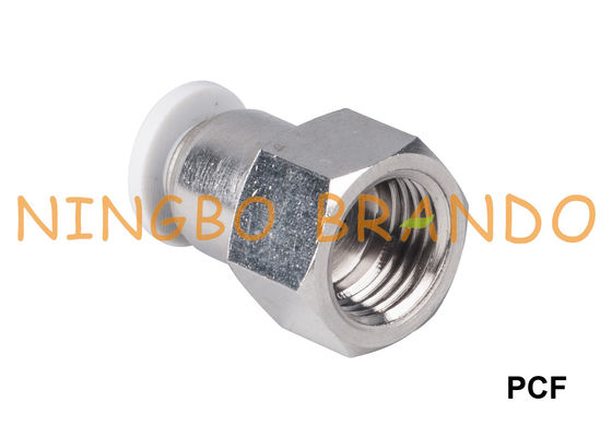 De Vrouwelijke Rechte Pneumatische Duw van PCF in Montage 6mm 8m 10mm 12mm