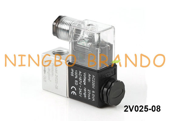 Het Type van 2V025-08-DC24V Airtac Pneumatische Solenoïdeklep 24V gelijkstroom 1/4“