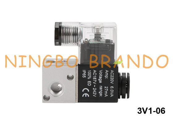 het Type van 3V1-06 Airtac Klep van de Luchtsolenoïde 3 Manier 1/8“ 12V 24V 110V 220V