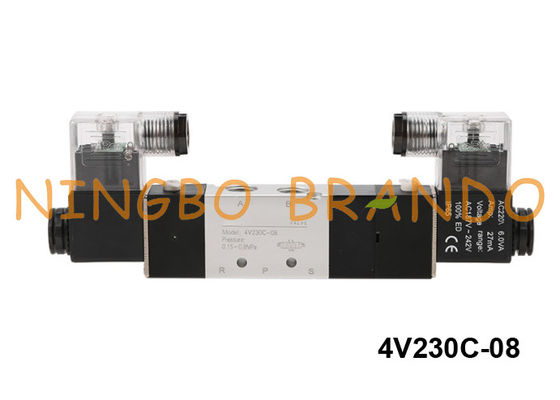 Het Type van 4V230C-08-DC24V Airtac Pneumatische Solenoïdeklep 5/3 Manier 24V gelijkstroom