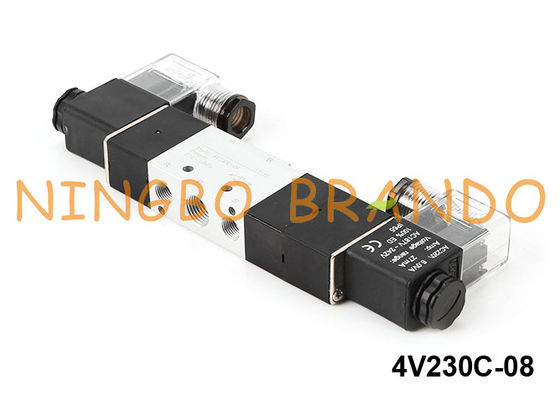 Type 5/3 Klep van de Manier de Pneumatische Solenoïde 24V 220V van 4V230C-08 Airtac