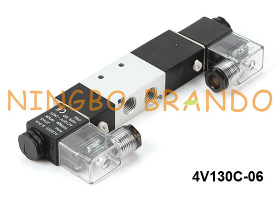 Type 5/3 Klep van de Manier de Pneumatische Solenoïde 24VDC 220VAC van 4V130C-06 Airtac