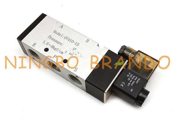 4V410-15 1/2“ Enige Solenoïde 5/2 de Controleklep van de Manier Pneumatische Lucht