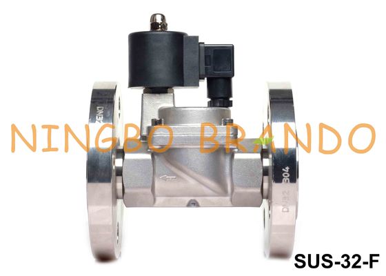 1 1/4“ Van een flens voorzien Roestvrij staal 304 de Verbinding 24V 220V van de Solenoïdeklep PTFE