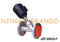 DN25 1“ voorzag 2/2 Klep van Seat van de Manier Pneumatische Hoek met Plastic Hoofd van een flens