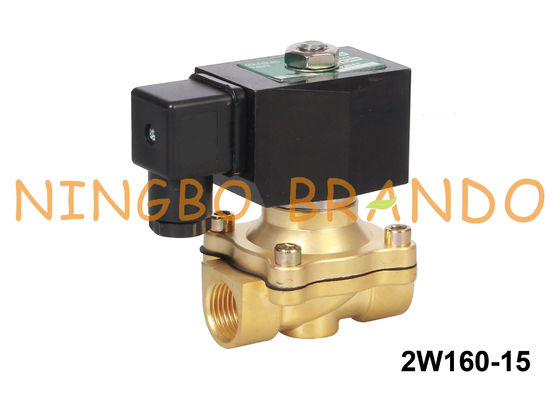 1/2“ de Solenoïdeklep 2 van het Messingswater Manier sloot normaal 24V 220V