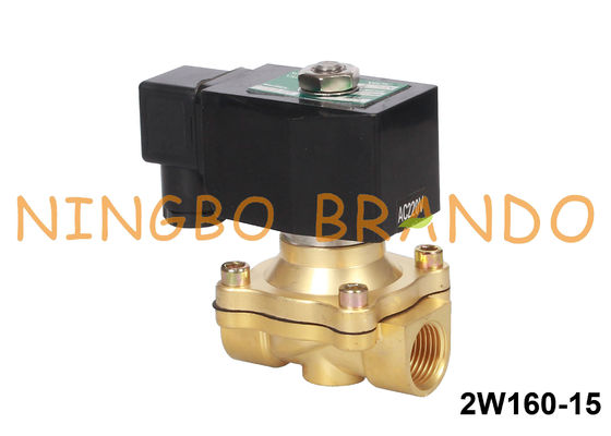 1/2 Duim 2 Manier sloot normaal de Solenoïdeklep 24V 220V van het Watermessing