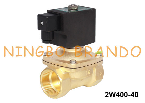 Water 24V gelijkstroom 220V AC van 1 1/2 de Solenoïdeklep van het“ 2 Manier het Elektrische Messing