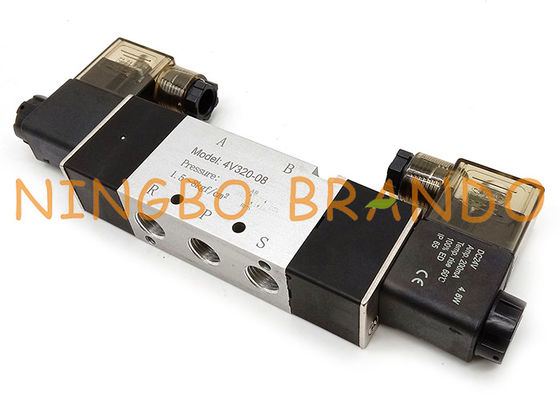 Airtactype 4V320-08 1/4“ 5/2 Pneumatische Klep van de Manier Dubbele Solenoïde