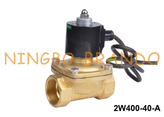 De Solenoïdeklep 1 1/2“ 12V 24V 110V 220V van het fontein Waterdichte IP68 Messing