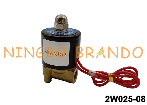 2W025-08 Klep van de het Messingssolenoïde van gelijkstroom 12V 1/4“ voor het Gas van het Luchtwater