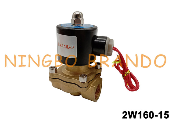 2W160-15 1/2“ NC-de Klep van de Messingssolenoïde DC24V AC110V AC220V